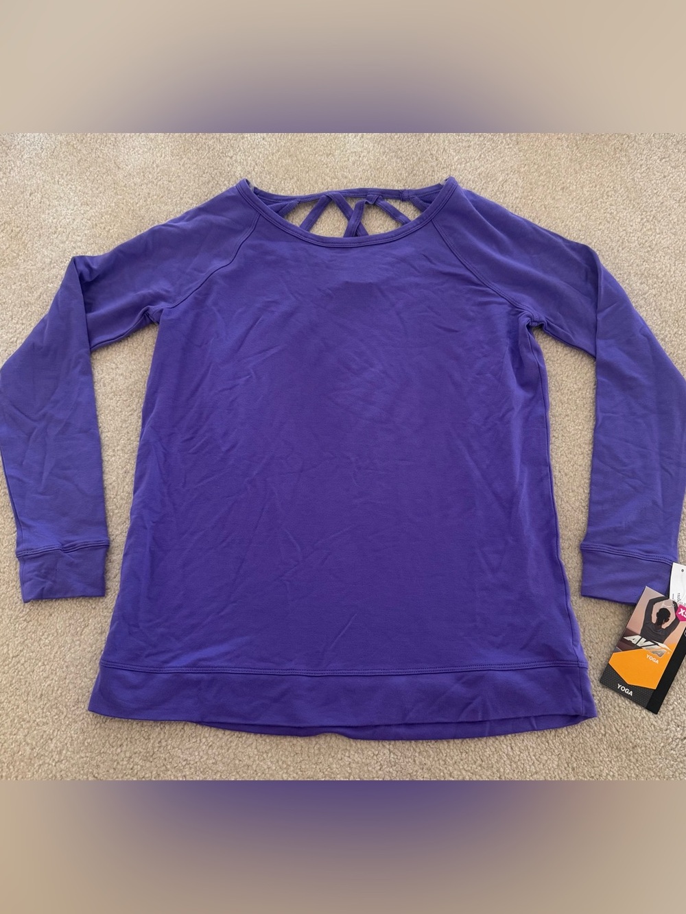 Avia Yoga women's long-sleeve performance pullover shirt XS